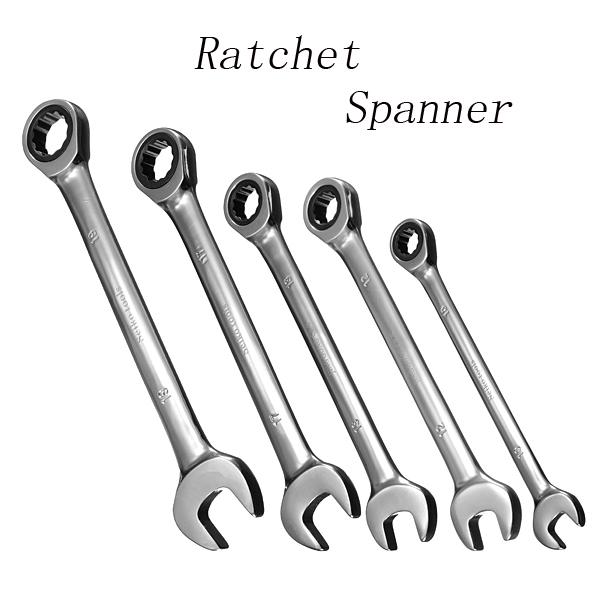 10-19mm Pro Ratchet Spanner Fixed Head Ratcheting Wrench
